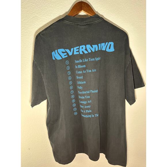 Nirvana "Nevermind" Vintage Reprint Single Stitch T-shirt Giant Tag - Picture 2 of 7